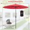 Costway 9 FT Patio Round Market Umbrella with Push Button Tilt, Crank Handle, Vented Top Tan/Navy/Wine/Turquoise